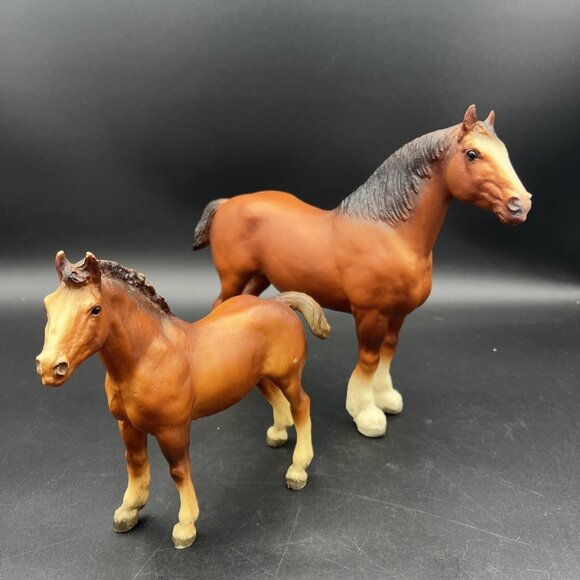 Breyer Other - Breyer Horse Traditional VTG Clydesdale Mare #83 And Foal #84 Pair